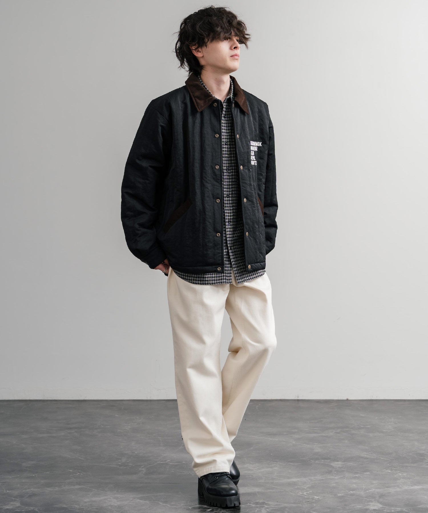 KRIFF MAYER クリフメイヤー スーベニア刺繍キルトコーチジャケット/ナイロンキルティングブルゾン 2515104 14884