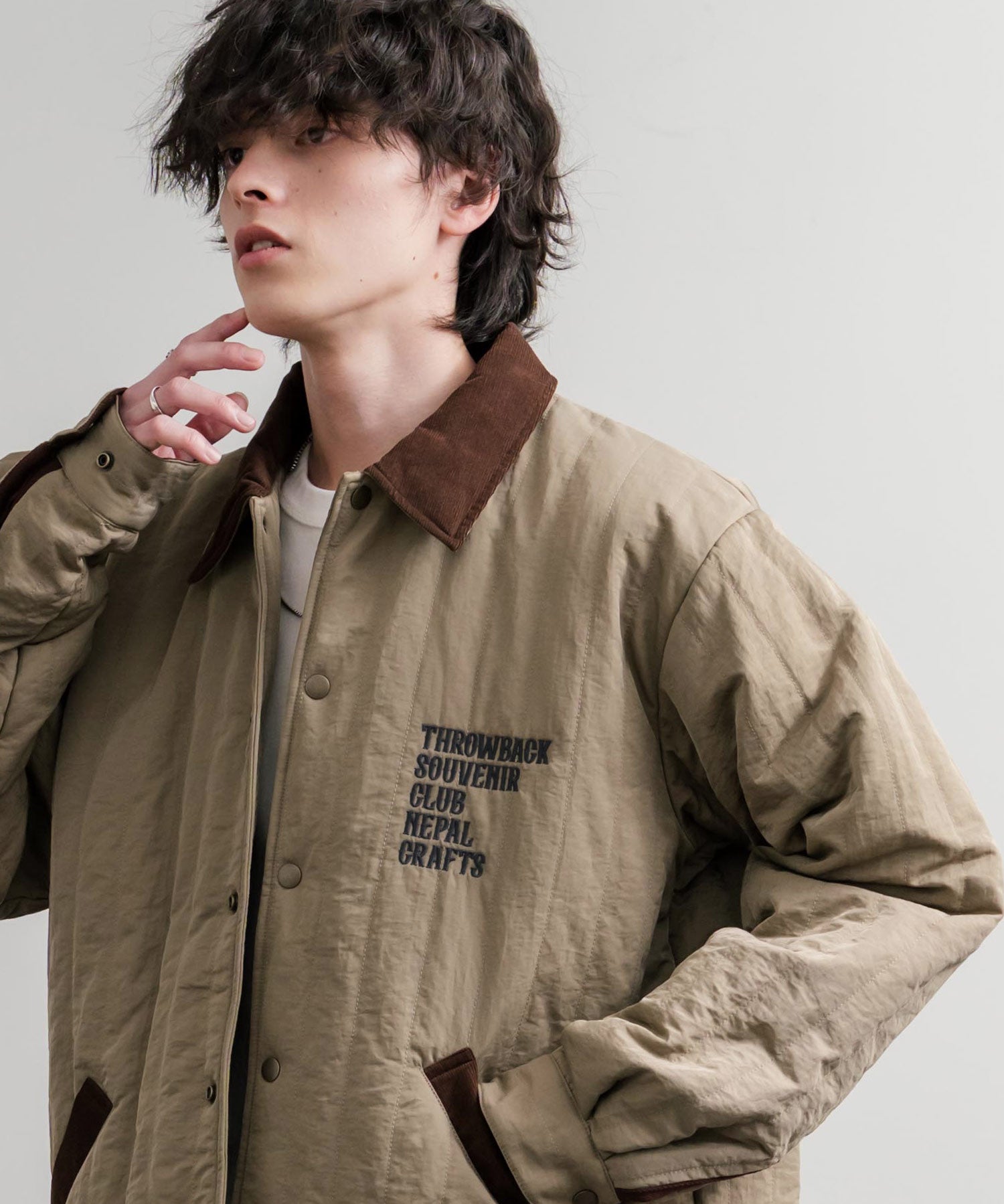 KRIFF MAYER クリフメイヤー スーベニア刺繍キルトコーチジャケット/ナイロンキルティングブルゾン 2515104 14884