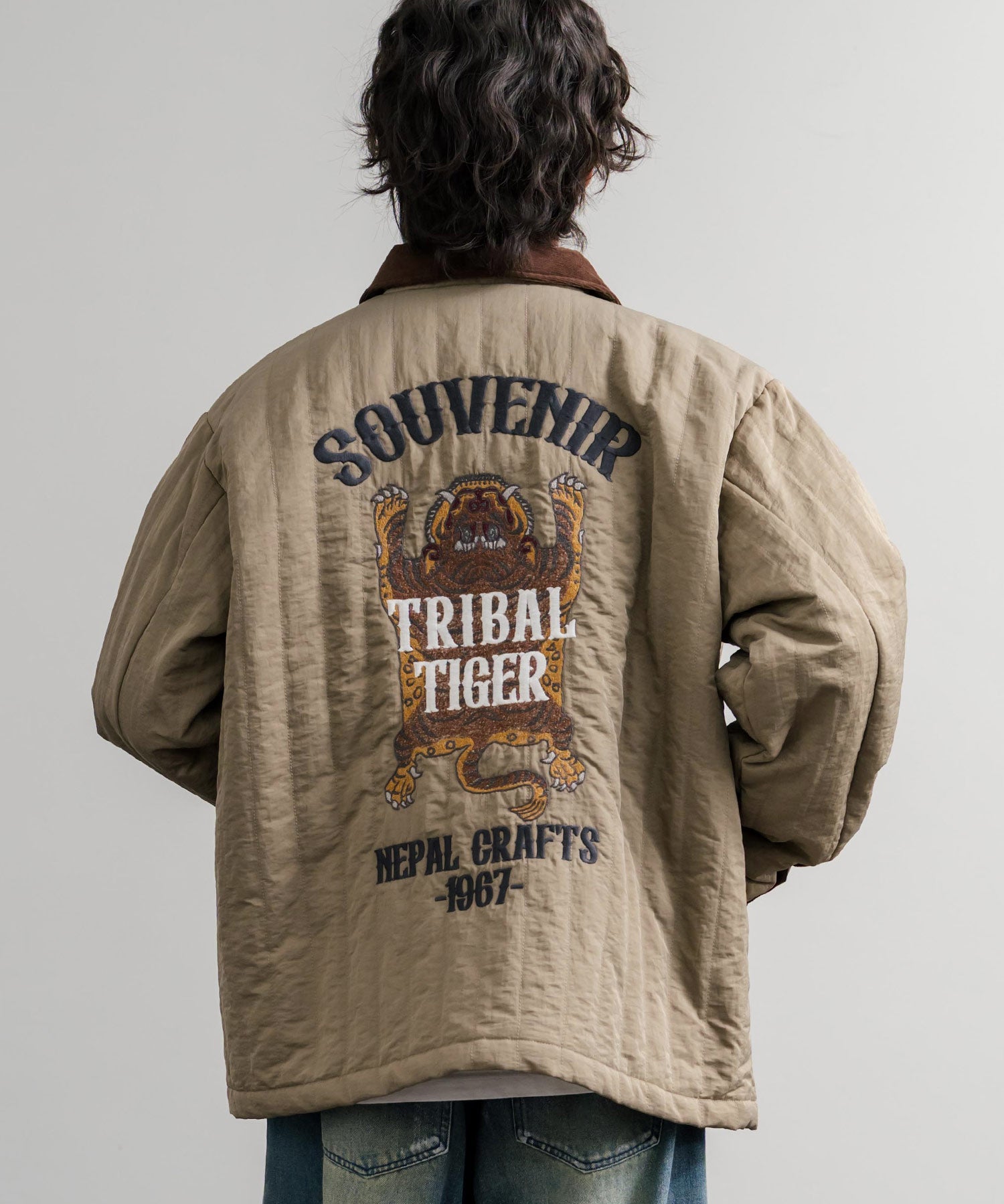 KRIFF MAYER クリフメイヤー スーベニア刺繍キルトコーチジャケット/ナイロンキルティングブルゾン 2515104 14884