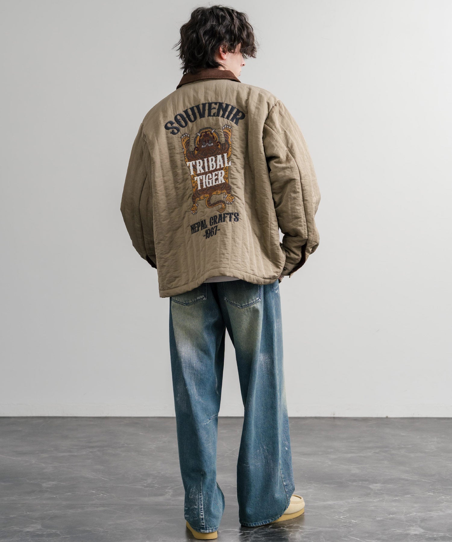 KRIFF MAYER クリフメイヤー スーベニア刺繍キルトコーチジャケット/ナイロンキルティングブルゾン 2515104 14884