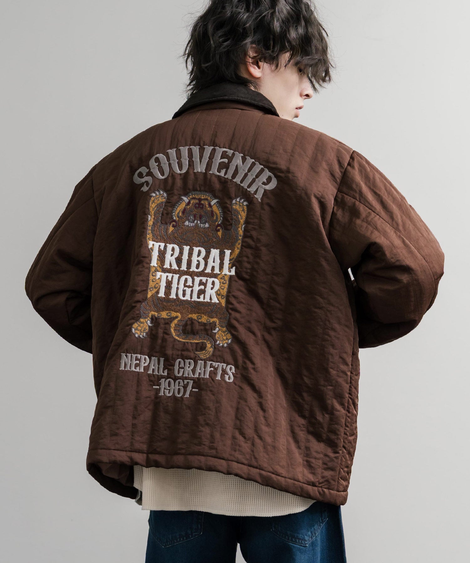 KRIFF MAYER クリフメイヤー スーベニア刺繍キルトコーチジャケット/ナイロンキルティングブルゾン 2515104 14884