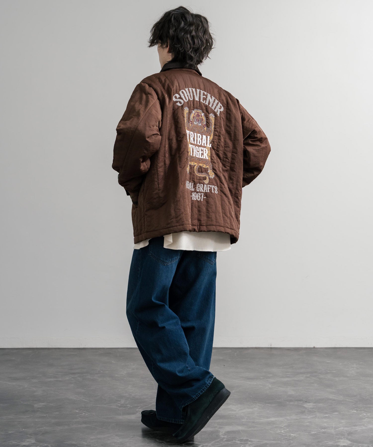 KRIFF MAYER クリフメイヤー スーベニア刺繍キルトコーチジャケット/ナイロンキルティングブルゾン 2515104 14884