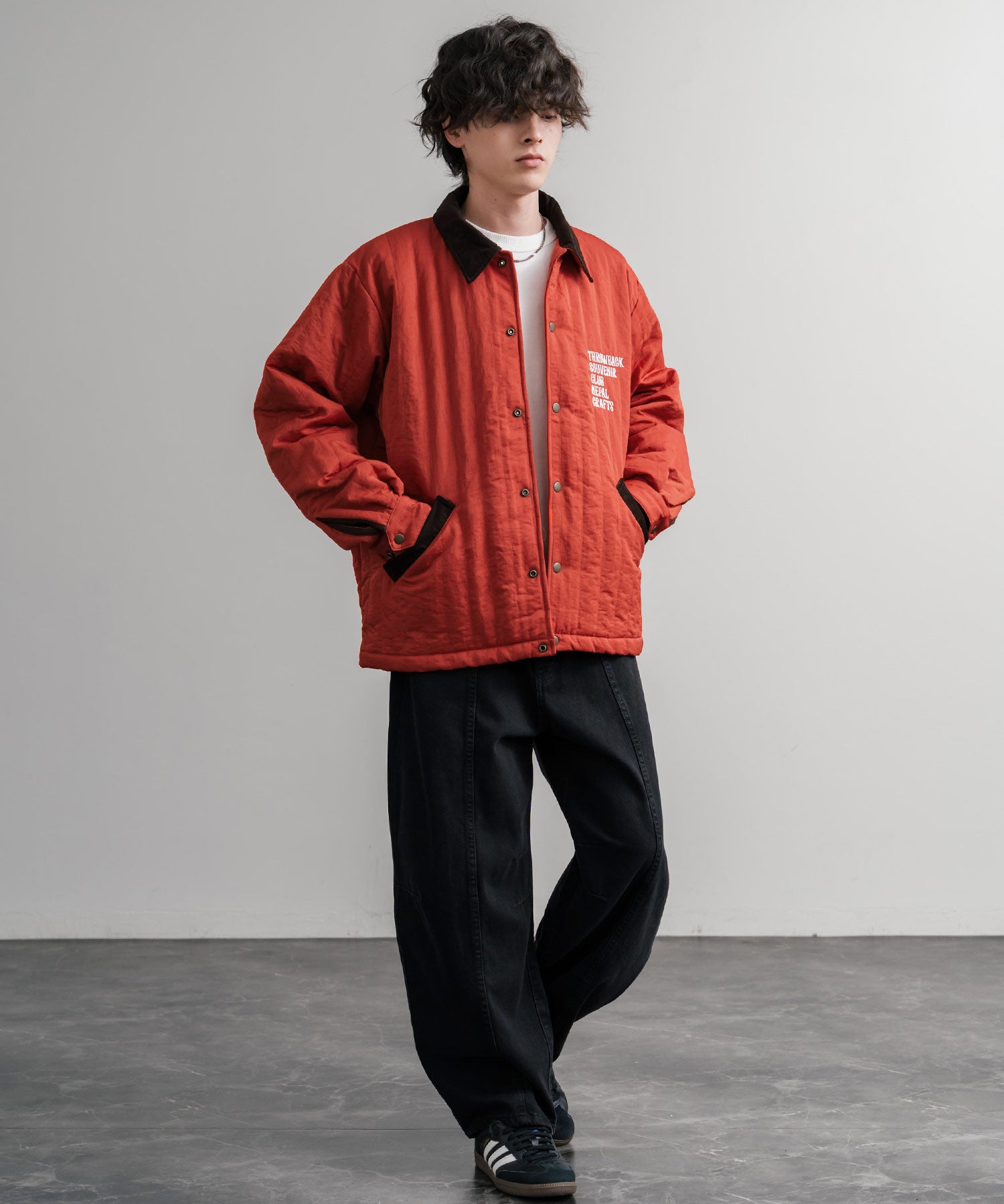 KRIFF MAYER クリフメイヤー スーベニア刺繍キルトコーチジャケット/ナイロンキルティングブルゾン 2515104 14884