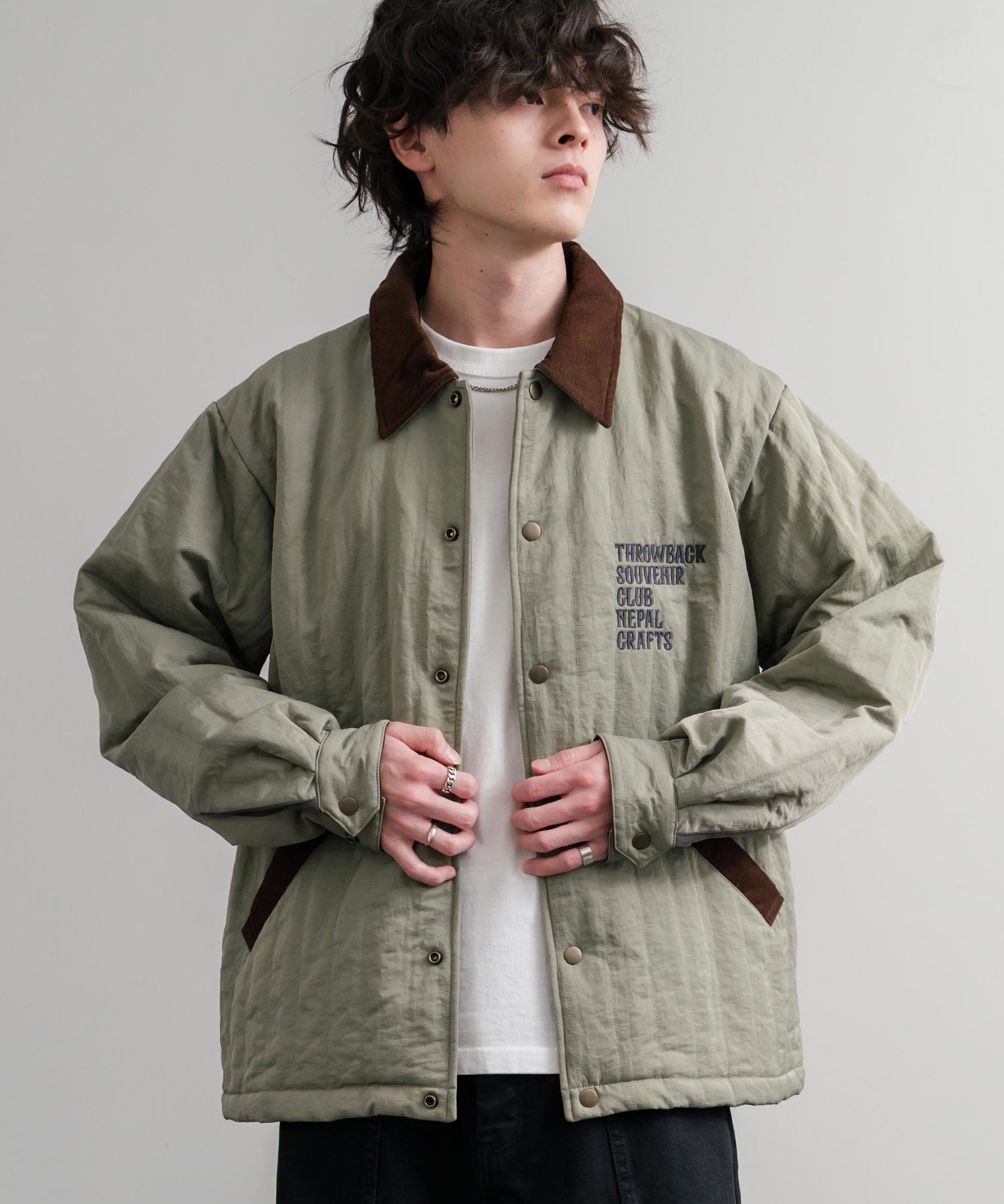 KRIFF MAYER クリフメイヤー スーベニア刺繍キルトコーチジャケット/ナイロンキルティングブルゾン 2515104 14884