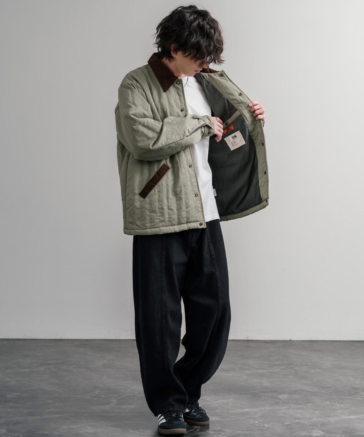 KRIFF MAYER クリフメイヤー スーベニア刺繍キルトコーチジャケット/ナイロンキルティングブルゾン 2515104 14884