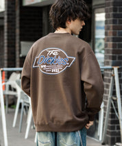 Dickies 裏起毛バックプリント刺繍クルーネック長袖スウェットトレーナー 14886