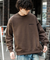 Dickies 裏起毛バックプリント刺繍クルーネック長袖スウェットトレーナー 14886