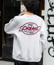 Dickies 裏起毛バックプリント刺繍クルーネック長袖スウェットトレーナー 14886
