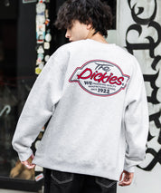 Dickies 裏起毛バックプリント刺繍クルーネック長袖スウェットトレーナー 14886