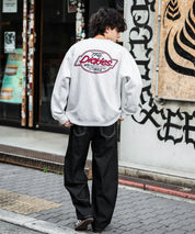 Dickies 裏起毛バックプリント刺繍クルーネック長袖スウェットトレーナー 14886