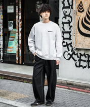 Dickies 裏起毛バックプリント刺繍クルーネック長袖スウェットトレーナー 14886