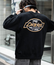 Dickies 裏起毛バックプリント刺繍クルーネック長袖スウェットトレーナー 14886