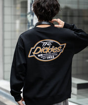 Dickies 裏起毛バックプリント刺繍クルーネック長袖スウェットトレーナー 14886