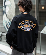 Dickies 裏起毛バックプリント刺繍クルーネック長袖スウェットトレーナー 14886