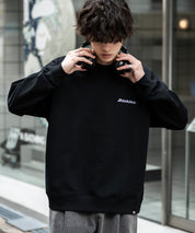 Dickies 裏起毛バックプリント刺繍クルーネック長袖スウェットトレーナー 14886