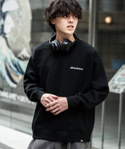 Dickies 裏起毛バックプリント刺繍クルーネック長袖スウェットトレーナー 14886