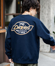 Dickies 裏起毛バックプリント刺繍クルーネック長袖スウェットトレーナー 14886