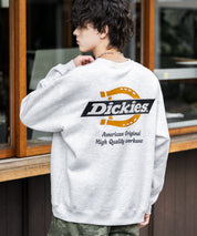 Dickies 裏起毛バックプリント刺繍クルーネック長袖スウェットトレーナー 14886