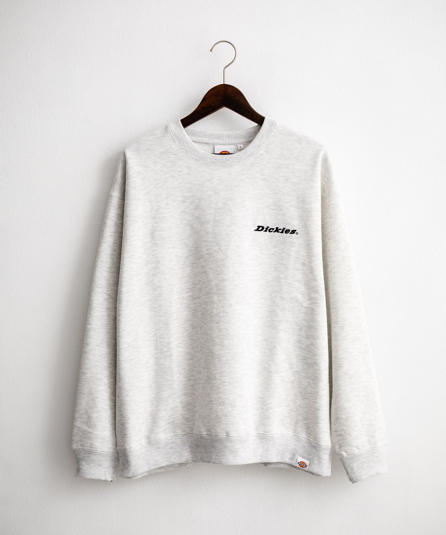 Dickies 裏起毛バックプリント刺繍クルーネック長袖スウェットトレーナー 14886