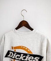 Dickies 裏起毛バックプリント刺繍クルーネック長袖スウェットトレーナー 14886