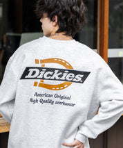Dickies 裏起毛バックプリント刺繍クルーネック長袖スウェットトレーナー 14886