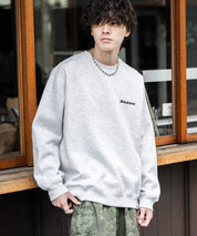 Dickies 裏起毛バックプリント刺繍クルーネック長袖スウェットトレーナー 14886