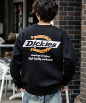 Dickies 裏起毛バックプリント刺繍クルーネック長袖スウェットトレーナー 14886