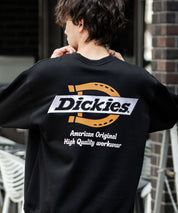 Dickies 裏起毛バックプリント刺繍クルーネック長袖スウェットトレーナー 14886