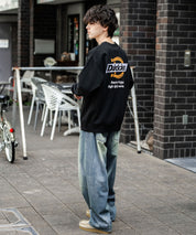 Dickies 裏起毛バックプリント刺繍クルーネック長袖スウェットトレーナー 14886