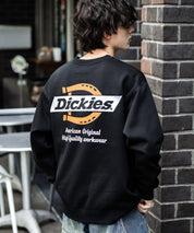Dickies 裏起毛バックプリント刺繍クルーネック長袖スウェットトレーナー 14886