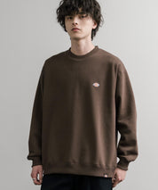 Dickies 裏起毛ワンポイントロゴワッペンクルーネック長袖スウェットトレーナー 14887