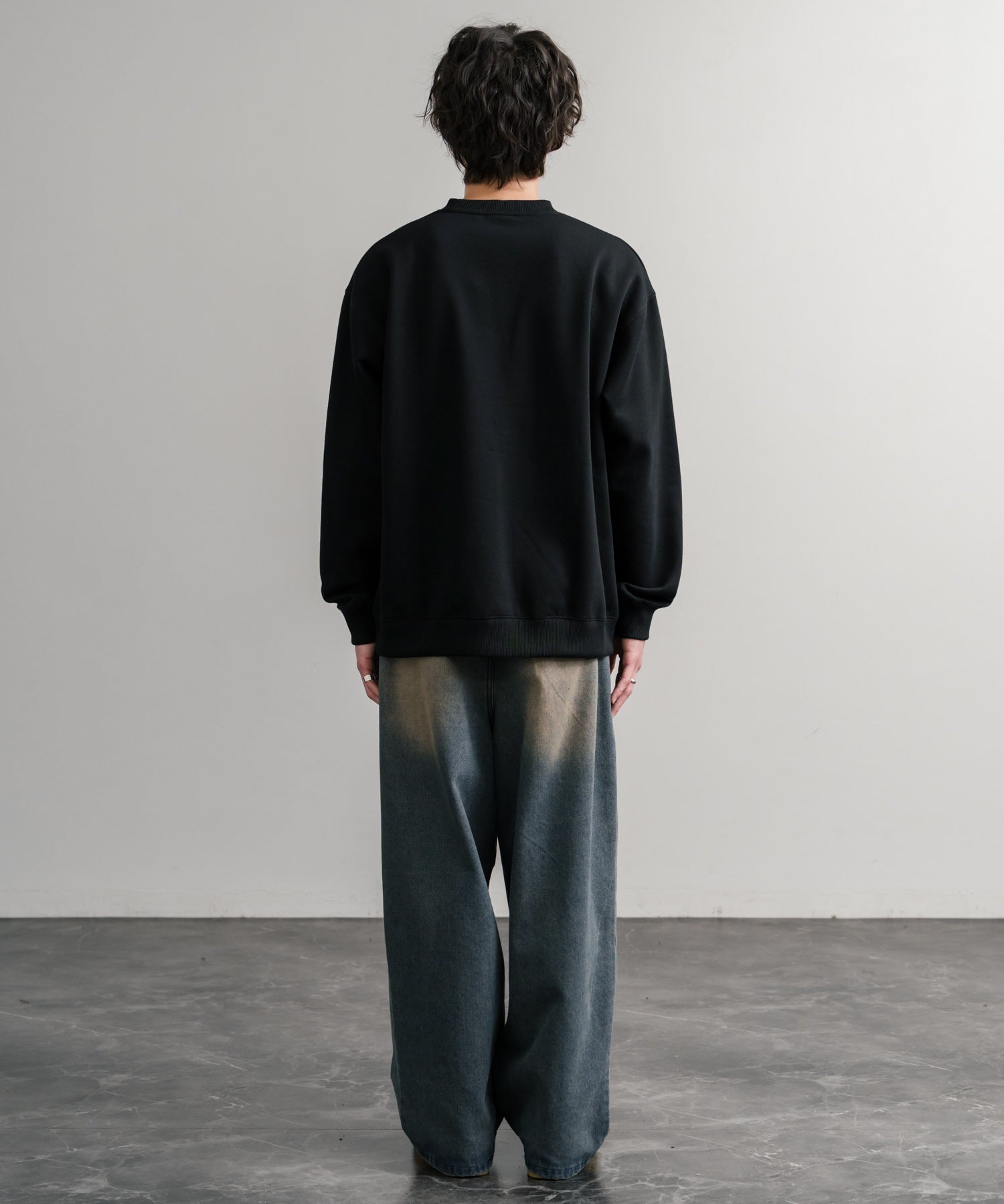 Dickies 裏起毛ワンポイントロゴワッペンクルーネック長袖スウェットトレーナー 14887