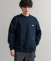 Dickies 裏起毛ワンポイントロゴワッペンクルーネック長袖スウェットトレーナー 14887