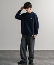 Dickies 裏起毛ワンポイントロゴワッペンクルーネック長袖スウェットトレーナー 14887
