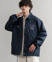 YOIDORE 酔いどれ × 京鼎樓 ジンディンロウ コラボ オーバーサイズ小籠包と酒刺繍コーチジャケット 14889