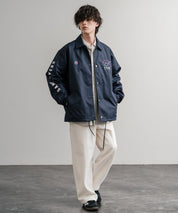 YOIDORE 酔いどれ × 京鼎樓 ジンディンロウ コラボ オーバーサイズ小籠包と酒刺繍コーチジャケット 14889