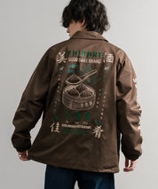 YOIDORE 酔いどれ × 京鼎樓 ジンディンロウ コラボ オーバーサイズ小籠包と酒刺繍コーチジャケット 14889