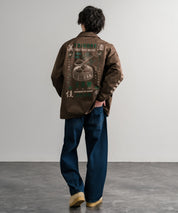 YOIDORE 酔いどれ × 京鼎樓 ジンディンロウ コラボ オーバーサイズ小籠包と酒刺繍コーチジャケット 14889