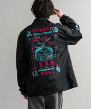 YOIDORE 酔いどれ × 京鼎樓 ジンディンロウ コラボ オーバーサイズ小籠包と酒刺繍コーチジャケット 14889