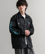 YOIDORE 酔いどれ × 京鼎樓 ジンディンロウ コラボ オーバーサイズ小籠包と酒刺繍コーチジャケット 14889