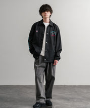 YOIDORE 酔いどれ × 京鼎樓 ジンディンロウ コラボ オーバーサイズ小籠包と酒刺繍コーチジャケット 14889