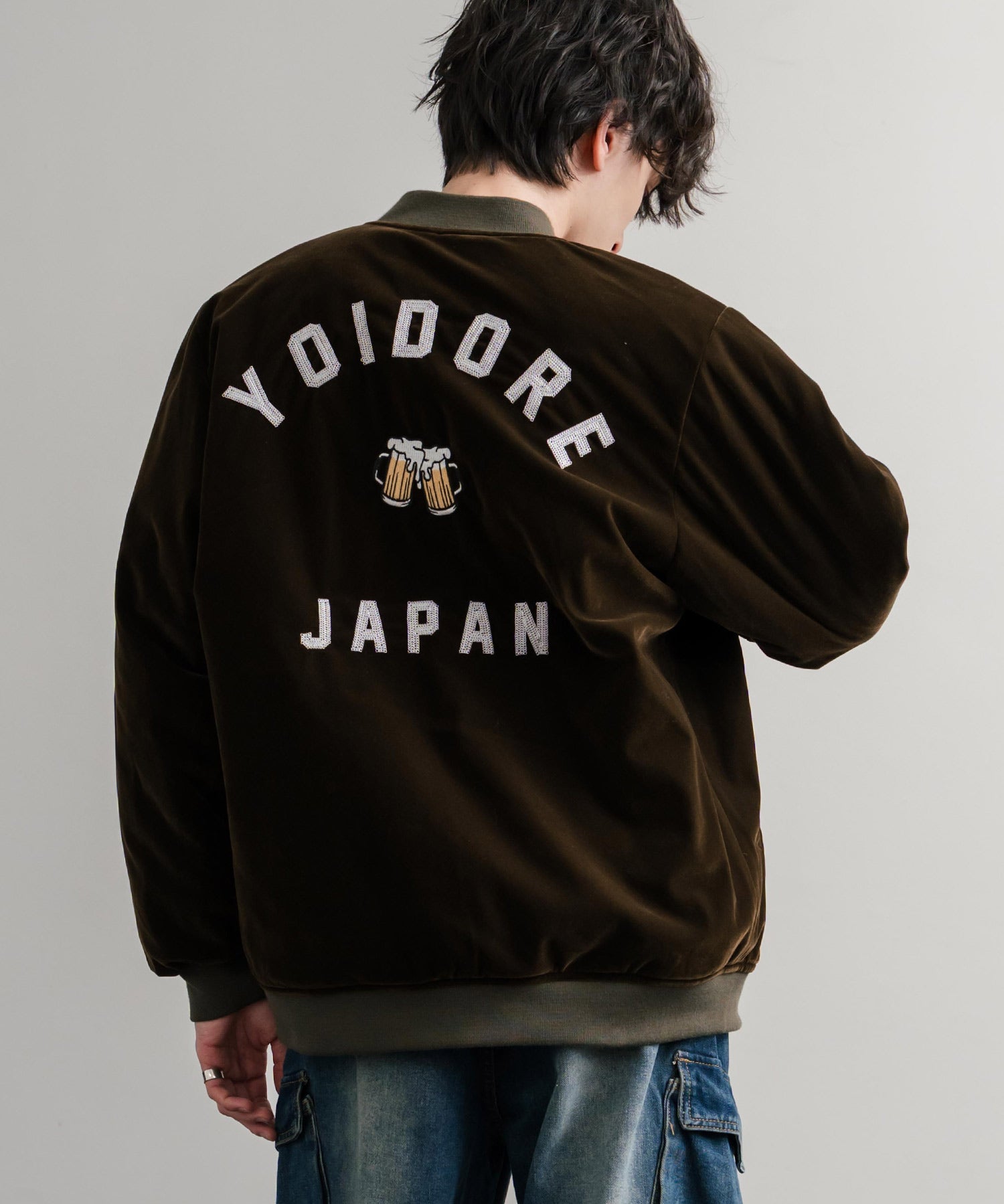 YOIDORE 酔いどれ スーベニア刺繍キルティング2wayリバーシブルジャケット 14890