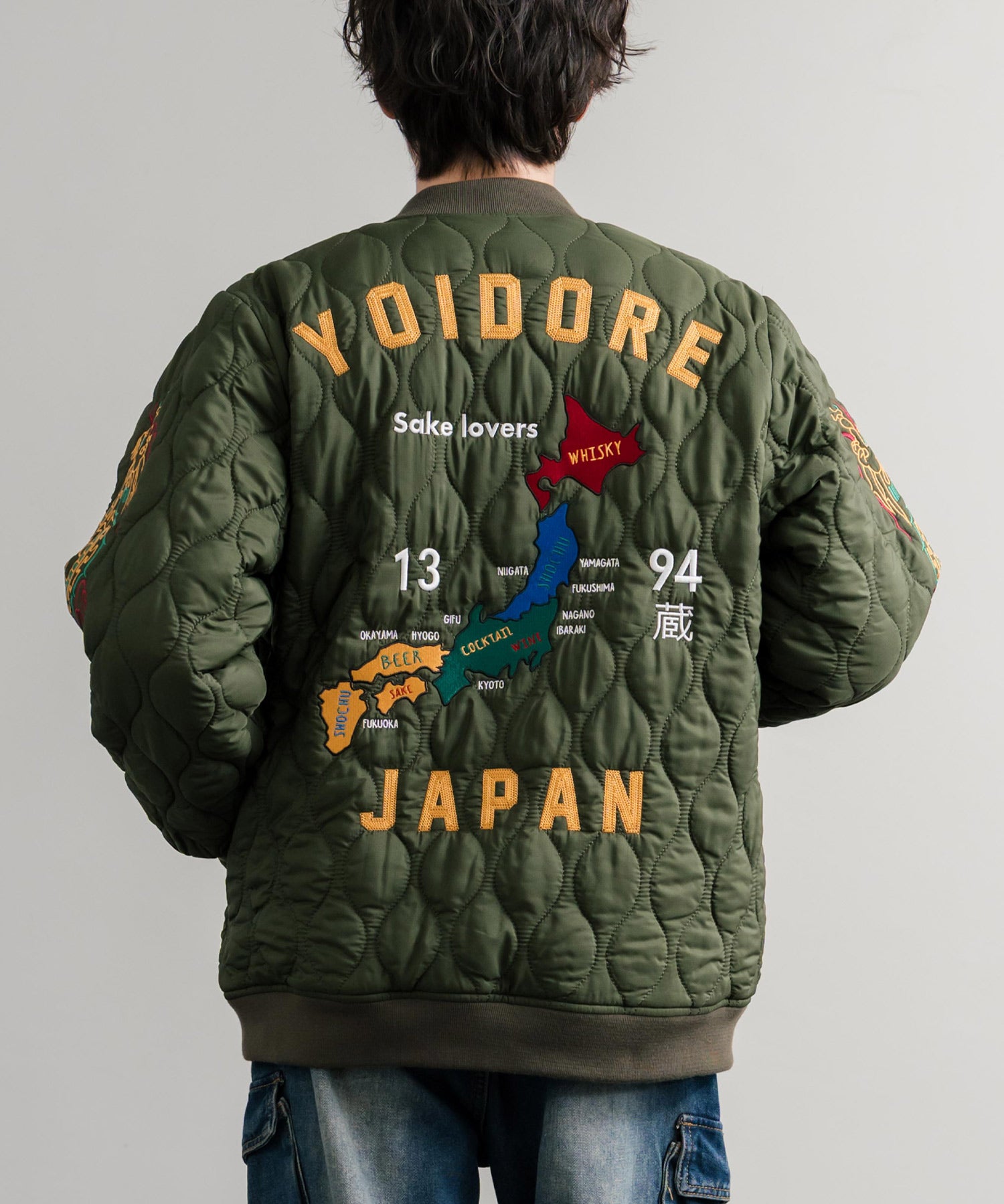 YOIDORE 酔いどれ スーベニア刺繍キルティング2wayリバーシブルジャケット 14890