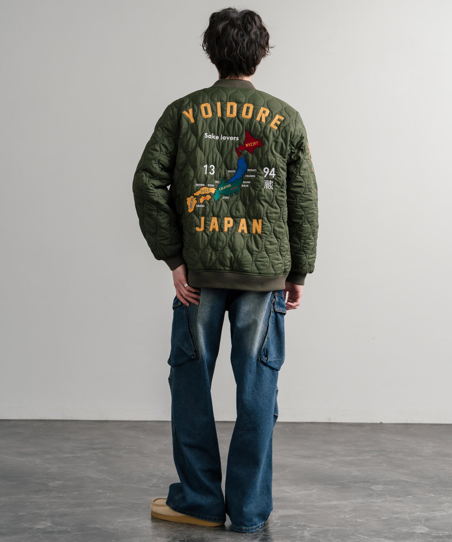 YOIDORE 酔いどれ スーベニア刺繍キルティング2wayリバーシブルジャケット 14890