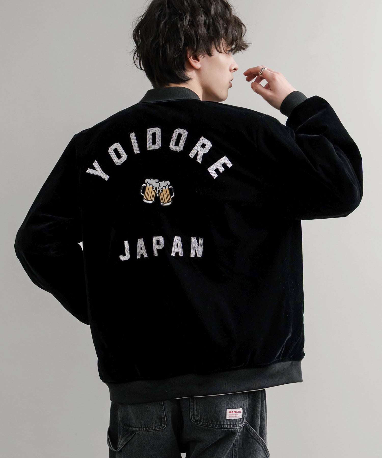 YOIDORE 酔いどれ スーベニア刺繍キルティング2wayリバーシブルジャケット 14890