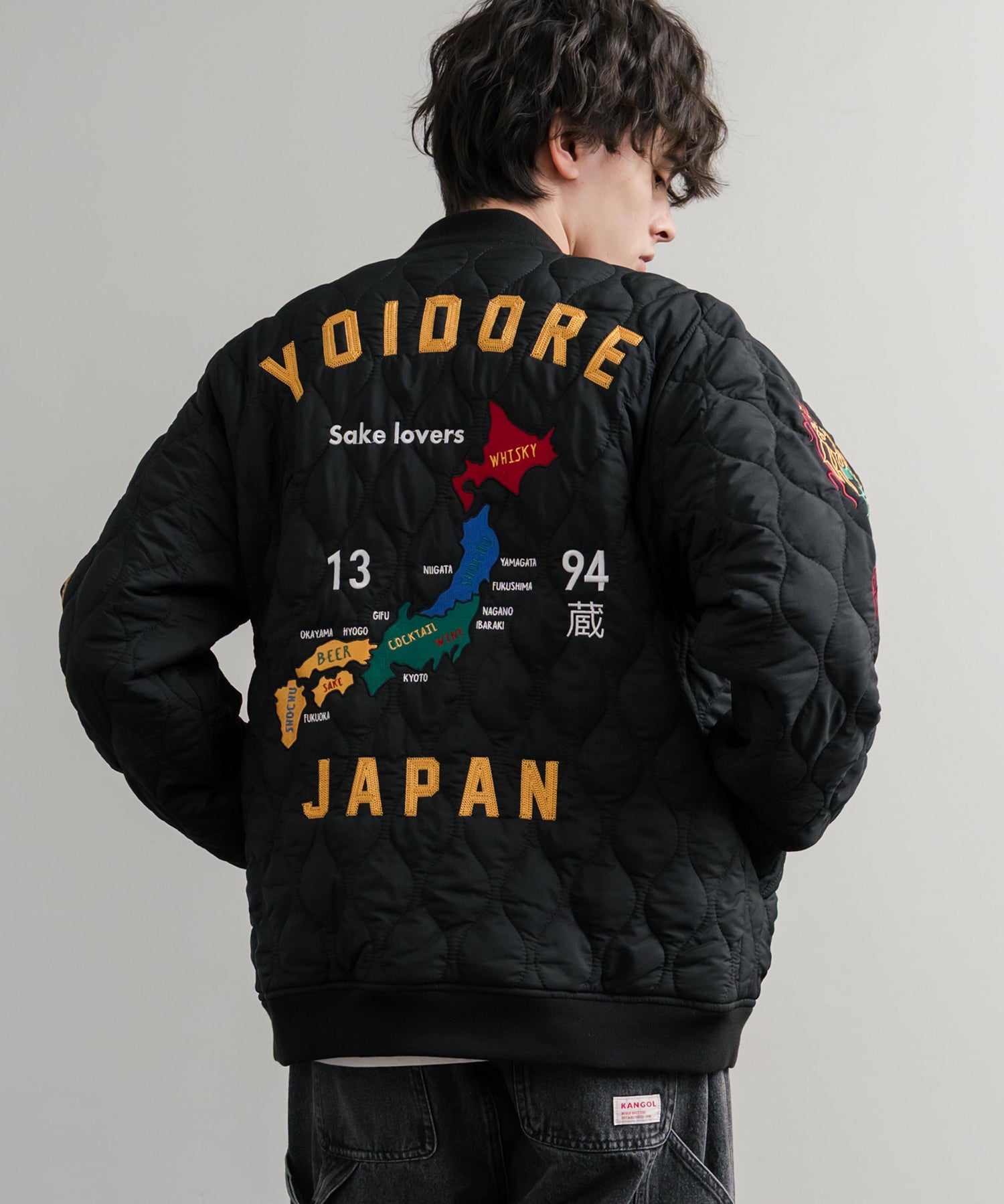 YOIDORE 酔いどれ スーベニア刺繍キルティング2wayリバーシブルジャケット 14890