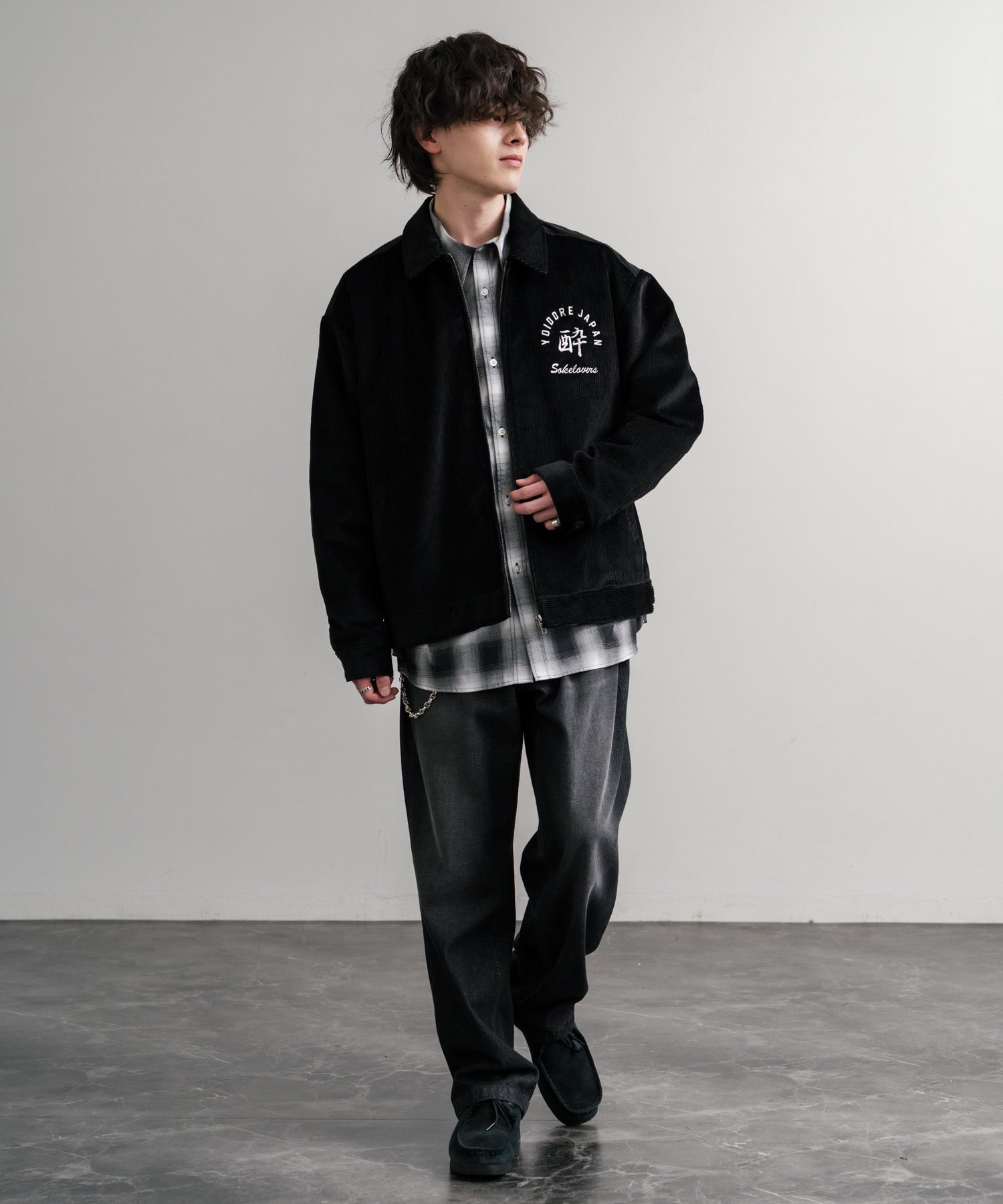YOIDORE 酔いどれ 酒愛好家刺繍オーバーサイズコーデュロイジャケット