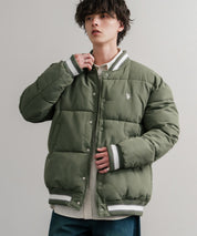 U.S. POLO ASSN. ユーエスポロアッスン PADDED VARSITY JACKET オーバーサイズワンポイントロゴ刺繍中綿スタジャン / 配色切替パデッドジャケット 14894