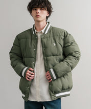 U.S. POLO ASSN. ユーエスポロアッスン PADDED VARSITY JACKET オーバーサイズワンポイントロゴ刺繍中綿スタジャン / 配色切替パデッドジャケット 14894