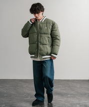 U.S. POLO ASSN. ユーエスポロアッスン PADDED VARSITY JACKET オーバーサイズワンポイントロゴ刺繍中綿スタジャン / 配色切替パデッドジャケット 14894